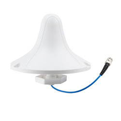 Picture of 617 to 960 MHz + 1710 to 2700 MHz + 3400 to 4200 MHz + 4900 to 6000 MHz Low PIM Dome V-pol Omni DAS antenna, Ceiling Mount, Type N Female